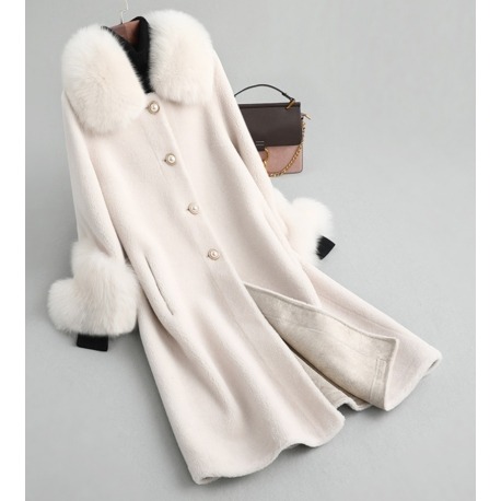 Vlněný kabát Elza z ovčí...