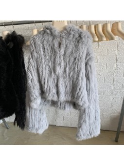 Kožešinový pletený kabátek...